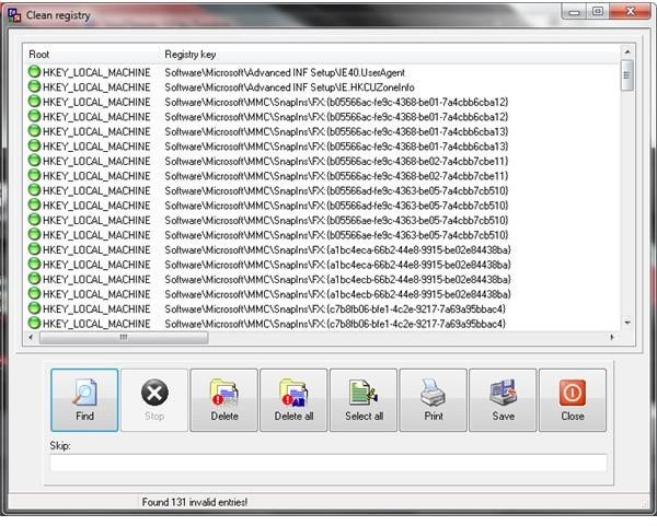 EasyCleaner, free windows 7 registry cleaner