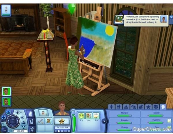 Sims 3 Guide to Painting - buy easel supercheats