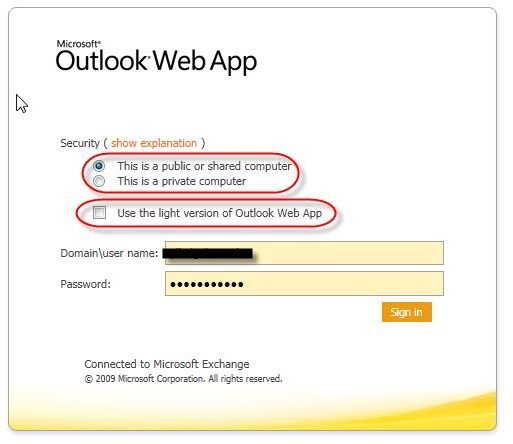 outlook web access