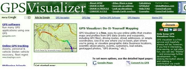Review of GPS Visualizer Utility