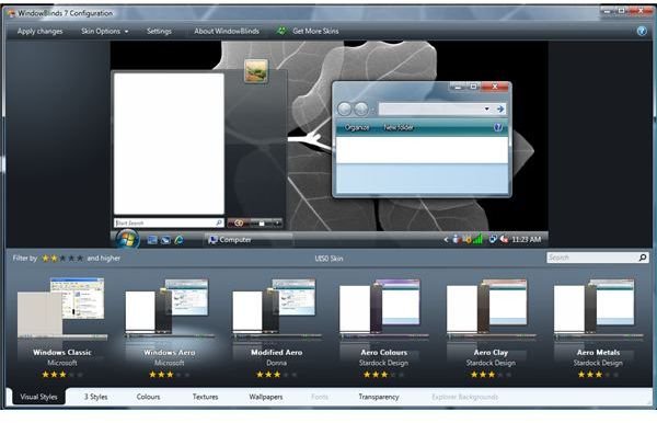 List of Installed WindowBlinds Theme for Vista and Windows 7