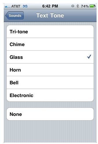 Change iPhone Text Tone