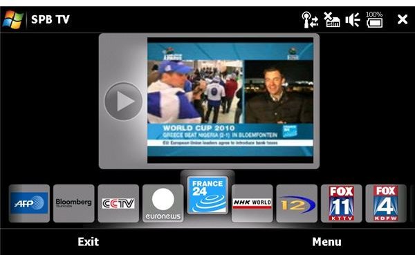 Windows Mobile TV app from SPB