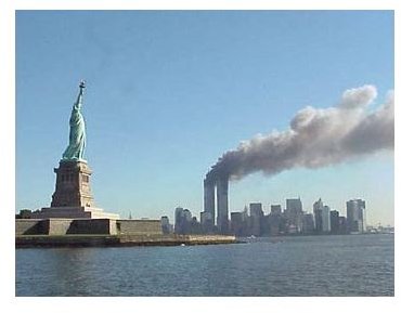 National Park Service 9-11 Statue of Liberty and WTC fire