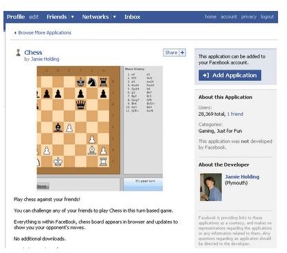 Facebook chess