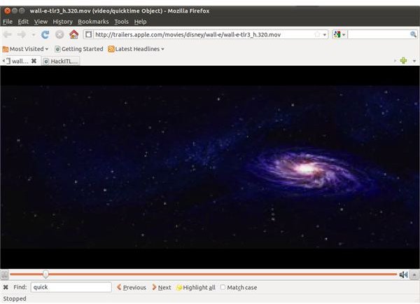 Use Firefox as a Linux QuickTime Movie Player
