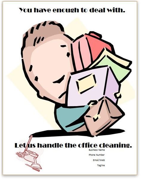 Free Office Cleaning Flyer Templates for Publisher and Word