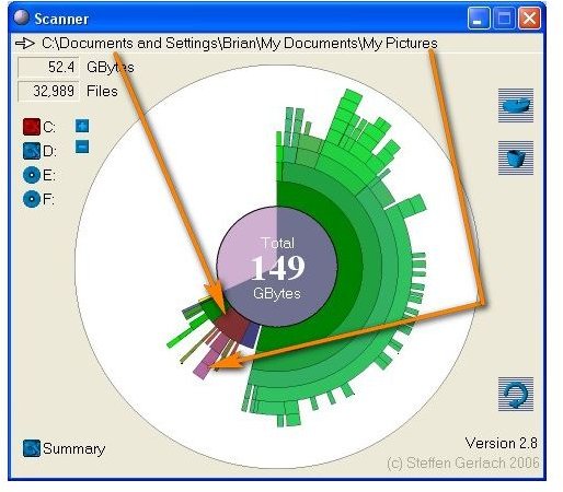 Scanner Freeware Disk Visualization Utility
