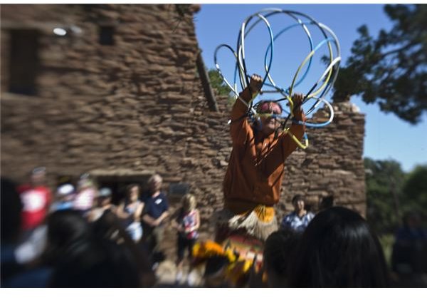Native American performer at Grand Canyon.