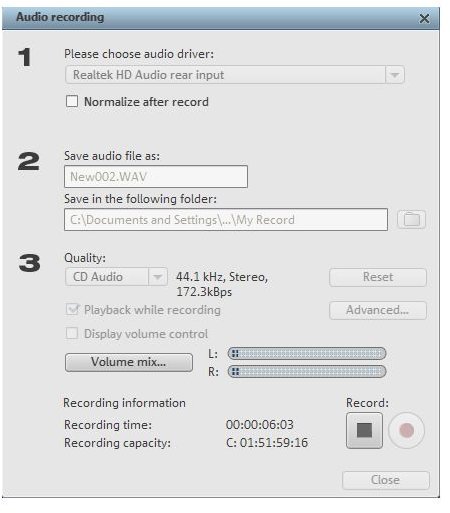 Magix Music Maker - Audio Recording