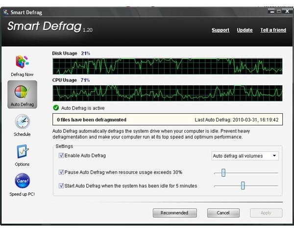 Fig 2 - Smart Defrag - Top Windows 7 Utilities