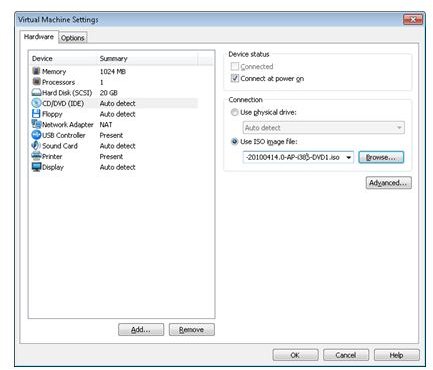 proper VM ISO install Configuration