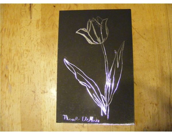 Scratch art tulip