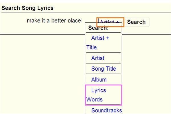 Song Title by Lyrics Search Websites