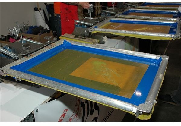 Frame and Mesh Screen Printing Stencil