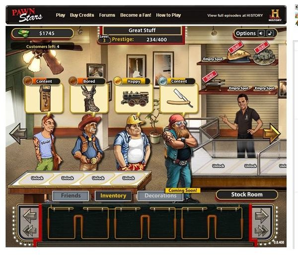 pawn stars game not on facebook