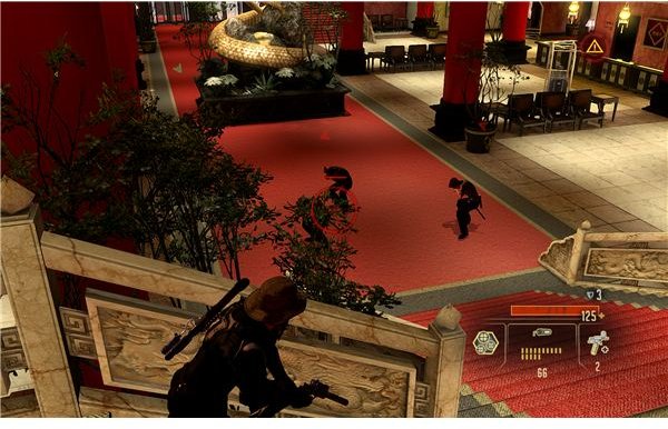 Alpha Protocol Walkthrough - Taipei Hotel - Escaping through the Lobby Lockdonw