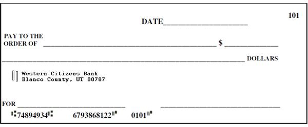 Blank Check Example For Teaching