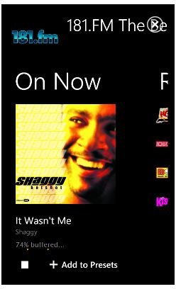 Get Windows Phone 7 Internet Radio with Tunein