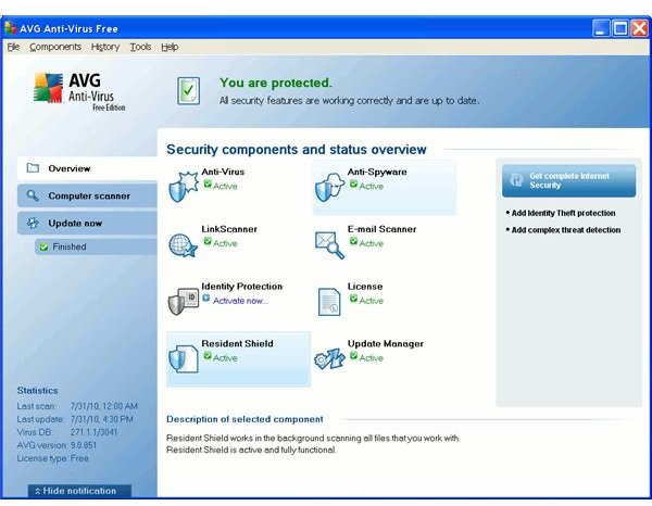 Free AVG Virus Scanner - A Look at the Components