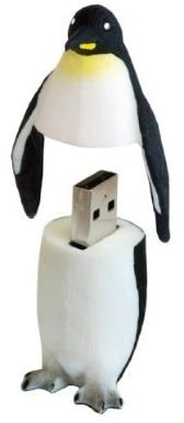 AMP 8gb rubber penguin USB drive with bootable Linux installed