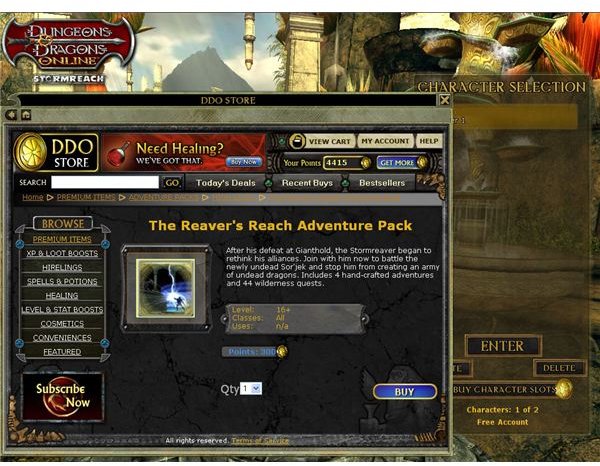 ddo store-adventure pack