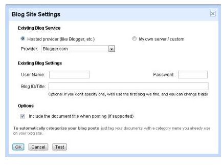 Using Google Docs with Blogger