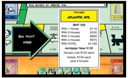 Buying property in Windows Phone Monopoly 