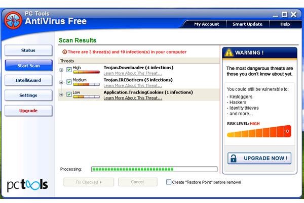 Free Antivirus and Trojan Removers: PC Tools Antivirus Free