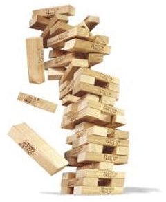 Jenga Game Falling Down