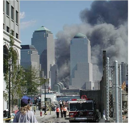 September 11th WTC View From Jersey City 9-2001