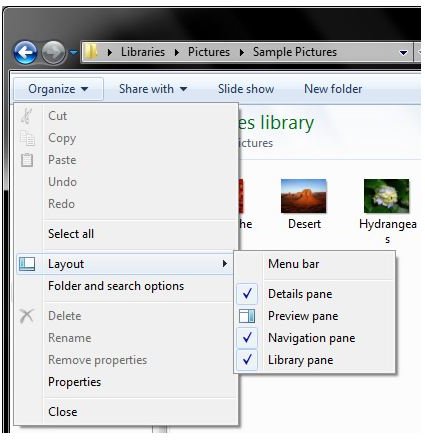 Windows 7 Folder Options