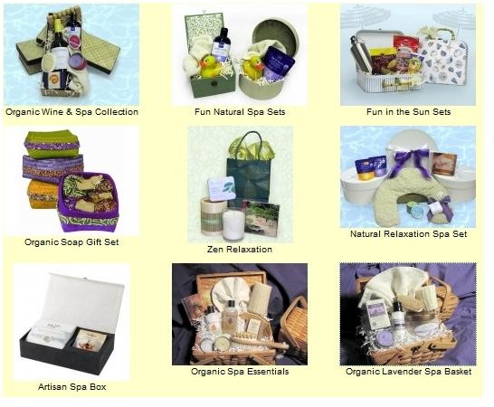 Spa Gift Baskets - face cloths at Ecoexpress.com