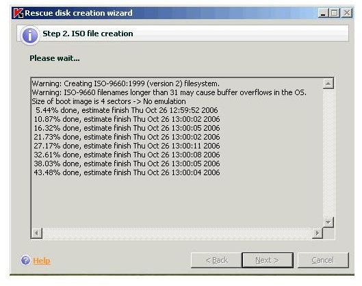 rescue disk creation