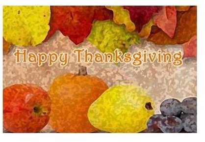 5 Thanksgiving or Harvest-Themed Printables: Greeting Card, Banner, Recipe Card, Menu & Place Cards