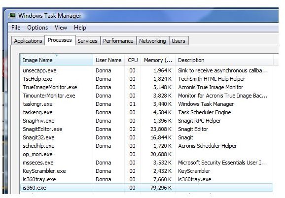 Memory Usage During Scan