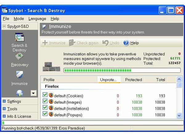 spybot search and destroy update