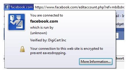 Not all Facebook pages use HTTPS
