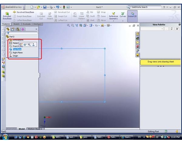 Learn CAD with SolidWorks 2008- Create new sketch tutorial– by John Sinitsky