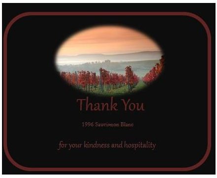 Hospitality Thank You Label