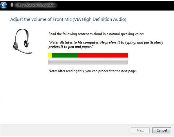 Training Windows 7 voice recognition 