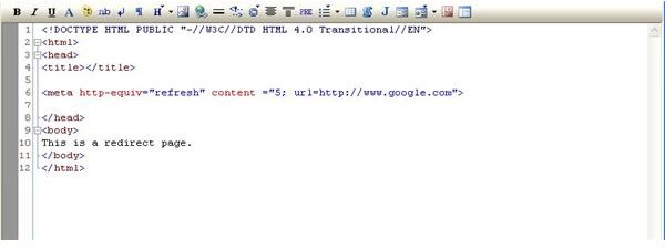 Auto Redirecting a Web Page with HTML Code