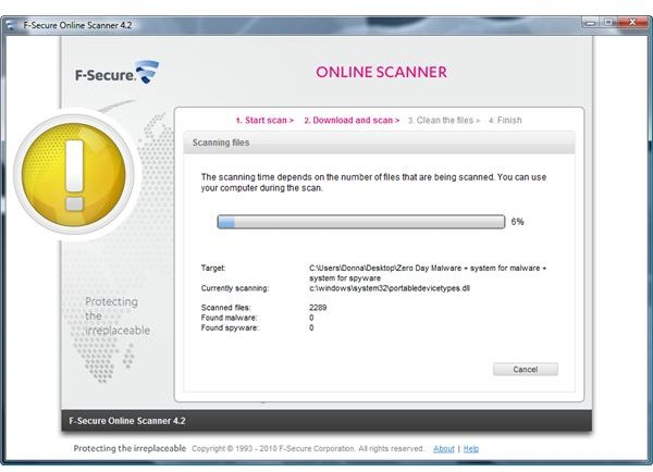 F-Secure malware scan