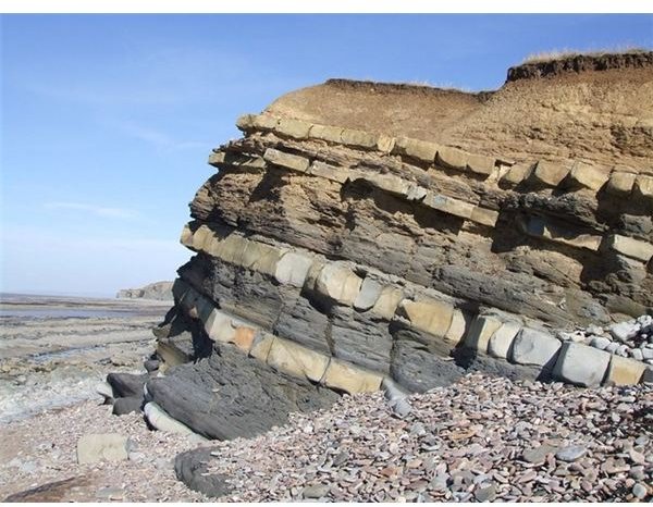 Kilve Beach Rock Formation - geograph org uk - 229528