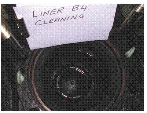 liner before cleaning