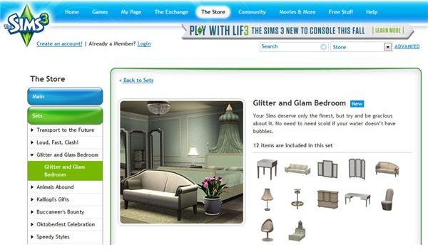 The Sims 3 Decorating Sets