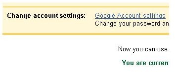 Click on Google Accounts Settings