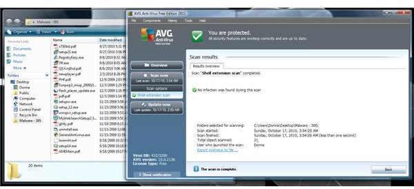 On_demand scan and protection by AVG free