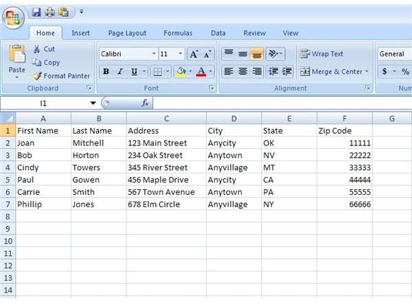 excel mailings