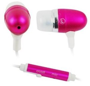 Hot Pink Metal Stereo Headset 